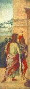 COSTA, Lorenzo Two Young Man at a Column (detail) dfg oil painting